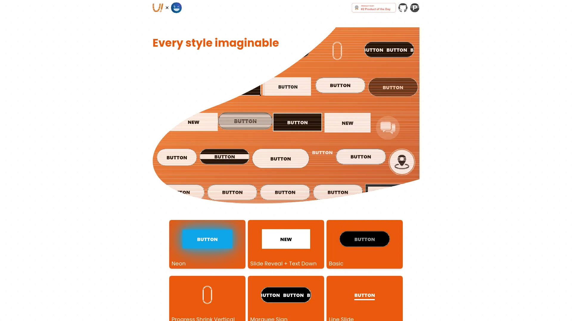 100 CSS Buttons — preview screenshot