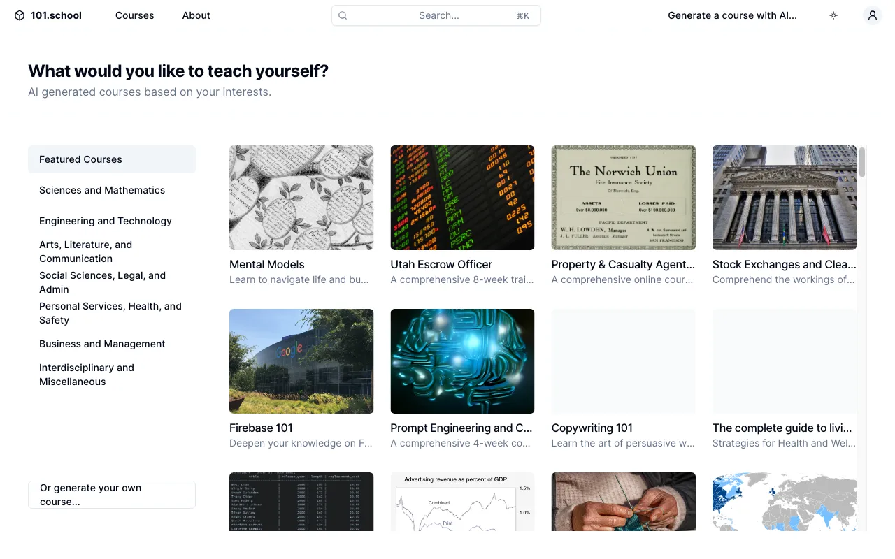 101.school — preview screenshot