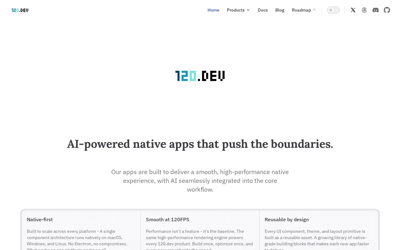 120.dev — preview screenshot