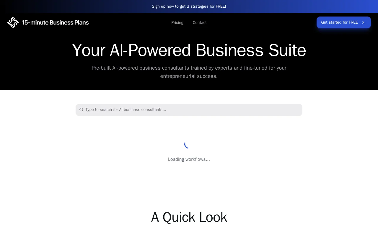 15-minute Business Plans — preview screenshot