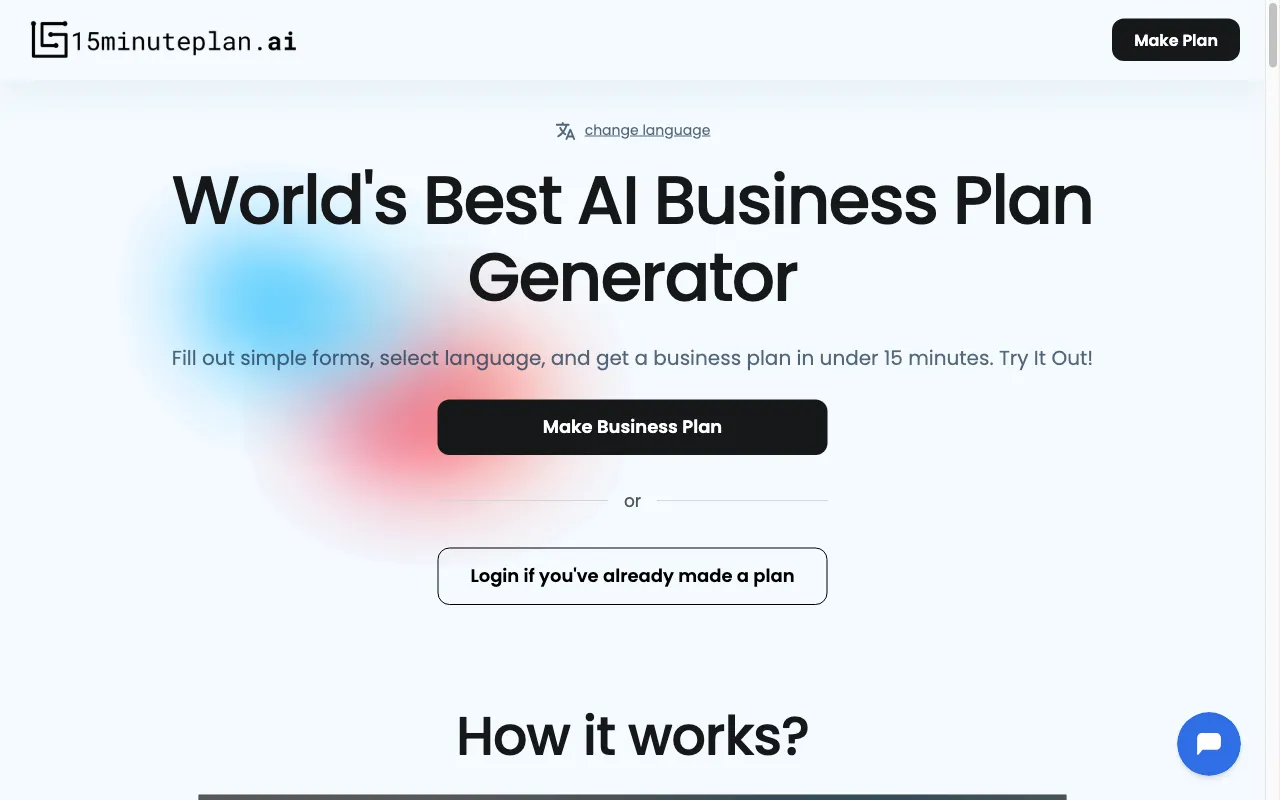 15minuteplan.ai — preview screenshot