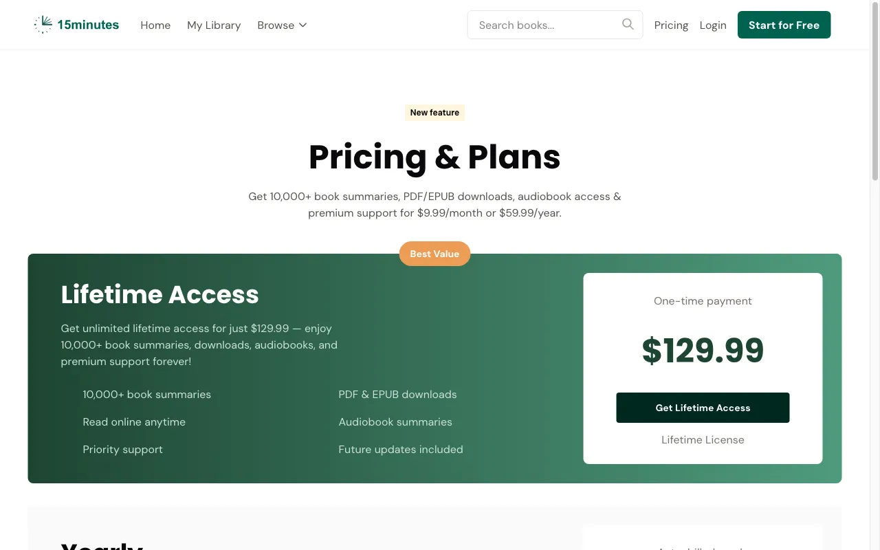 15Minutes — pricing page
