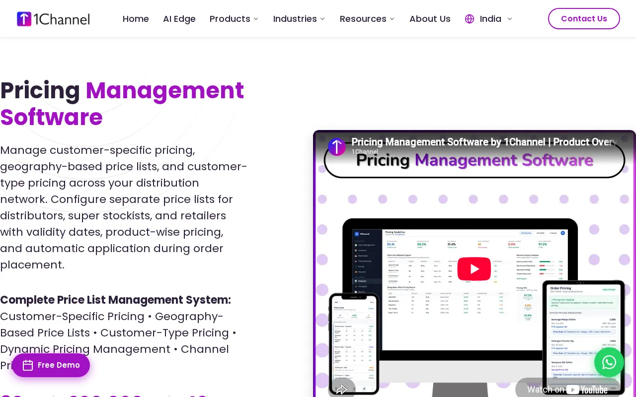 1Channel — pricing page