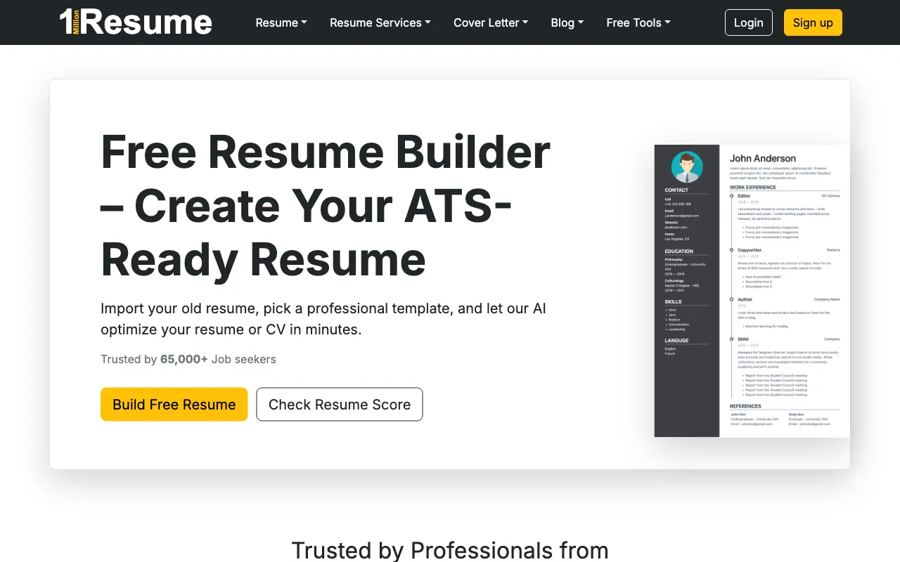 1MillionResume — preview screenshot