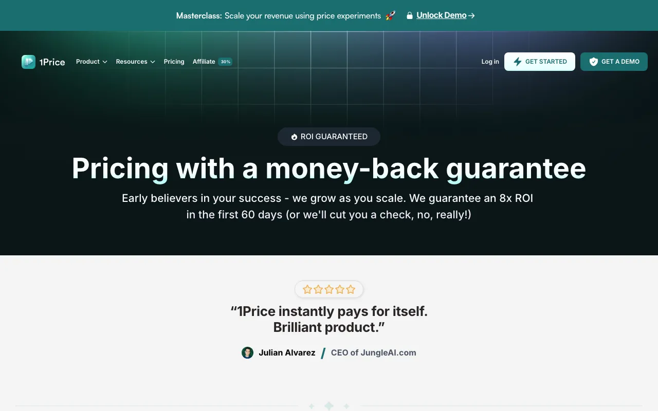 1Price — pricing page