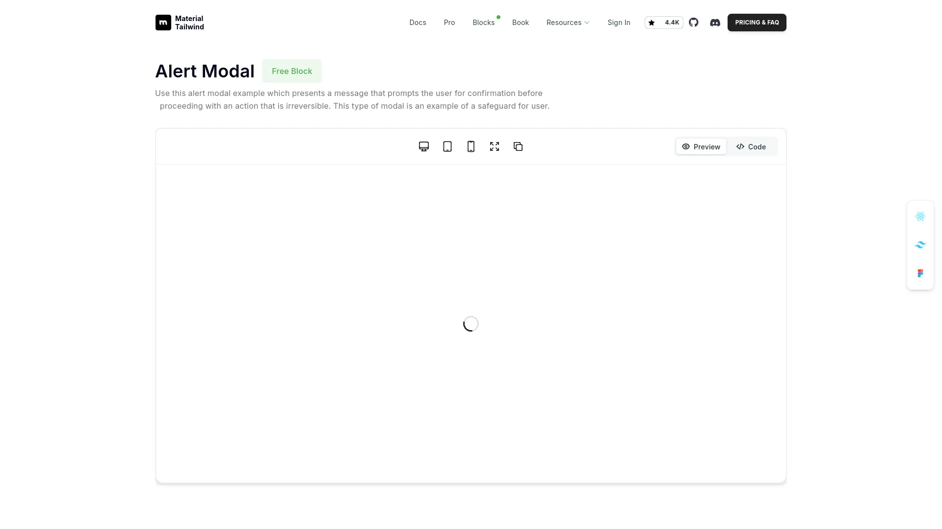 20+ Free Tailwind CSS & React Blocks — preview screenshot