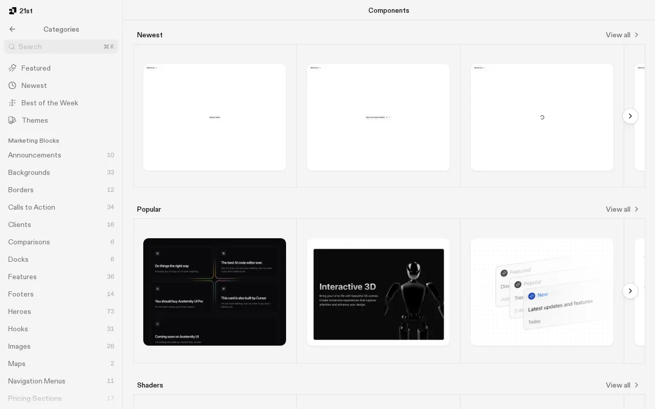 21st — pricing page