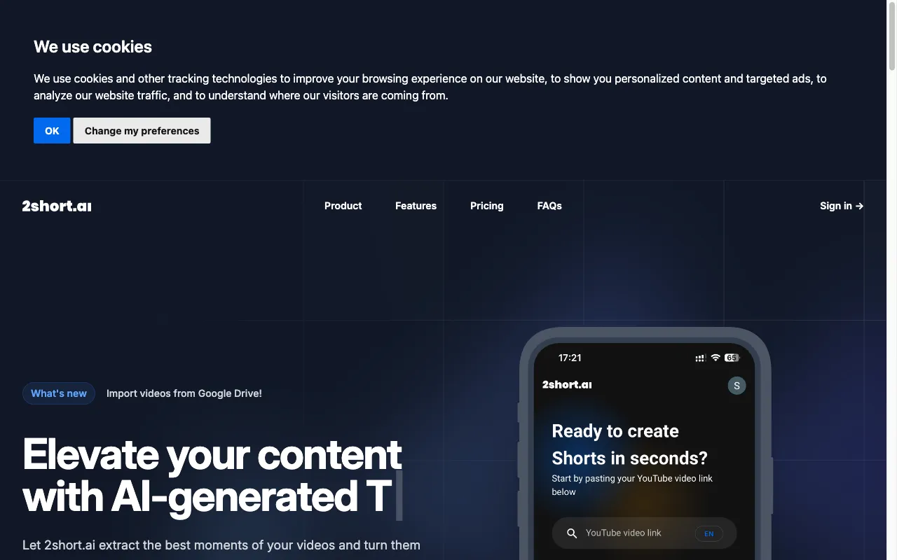 2short.ai — preview screenshot