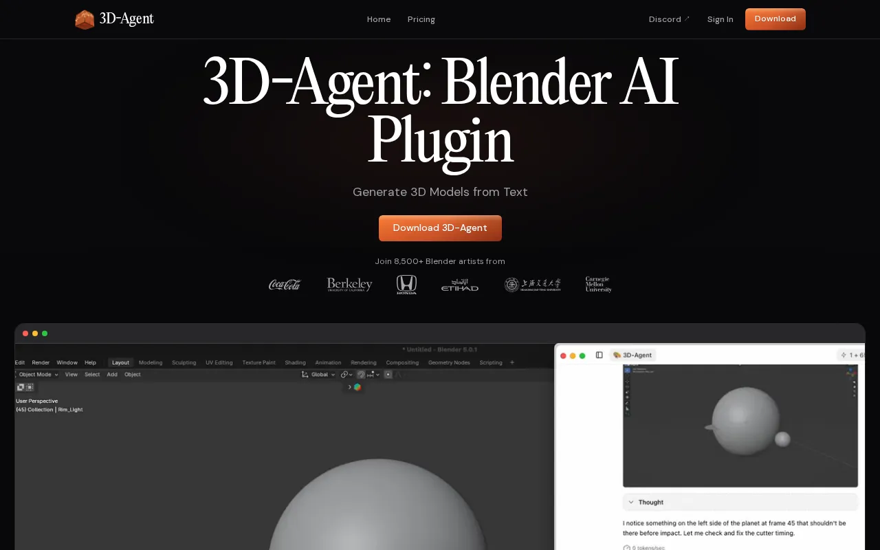 3D-Agent — preview screenshot