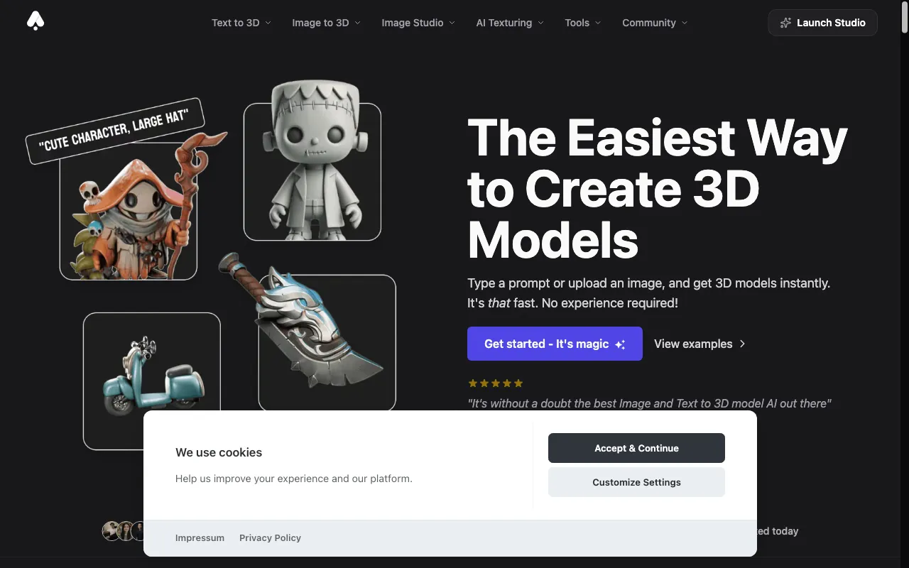 3D AI Studio — preview screenshot