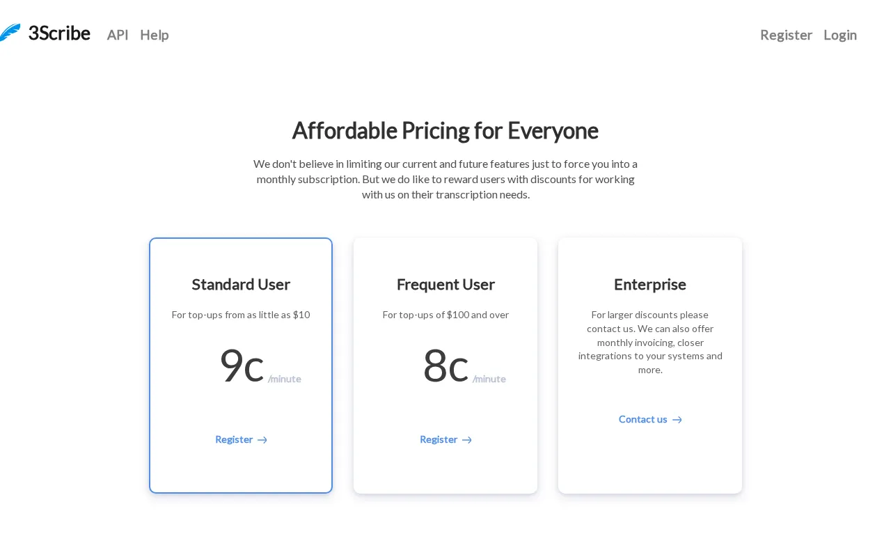 3Scri — pricing page