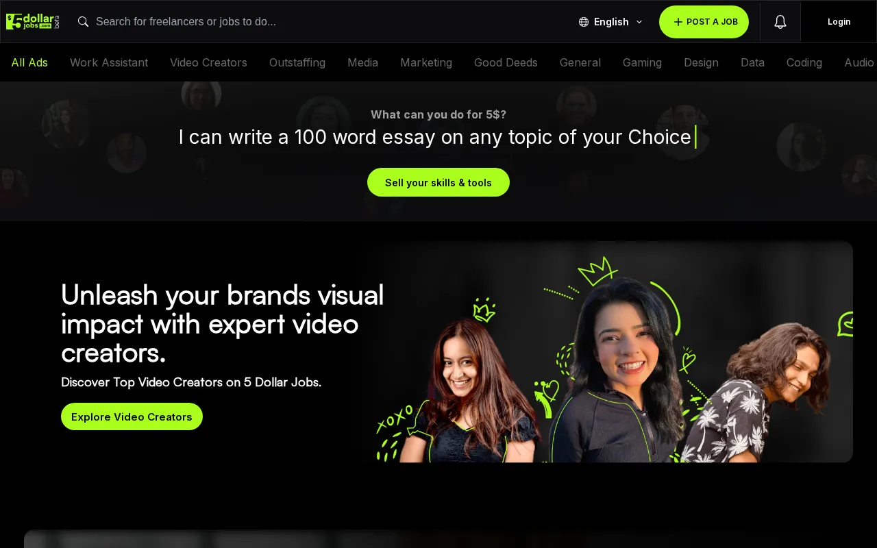 5 Dollar Jobs — preview screenshot