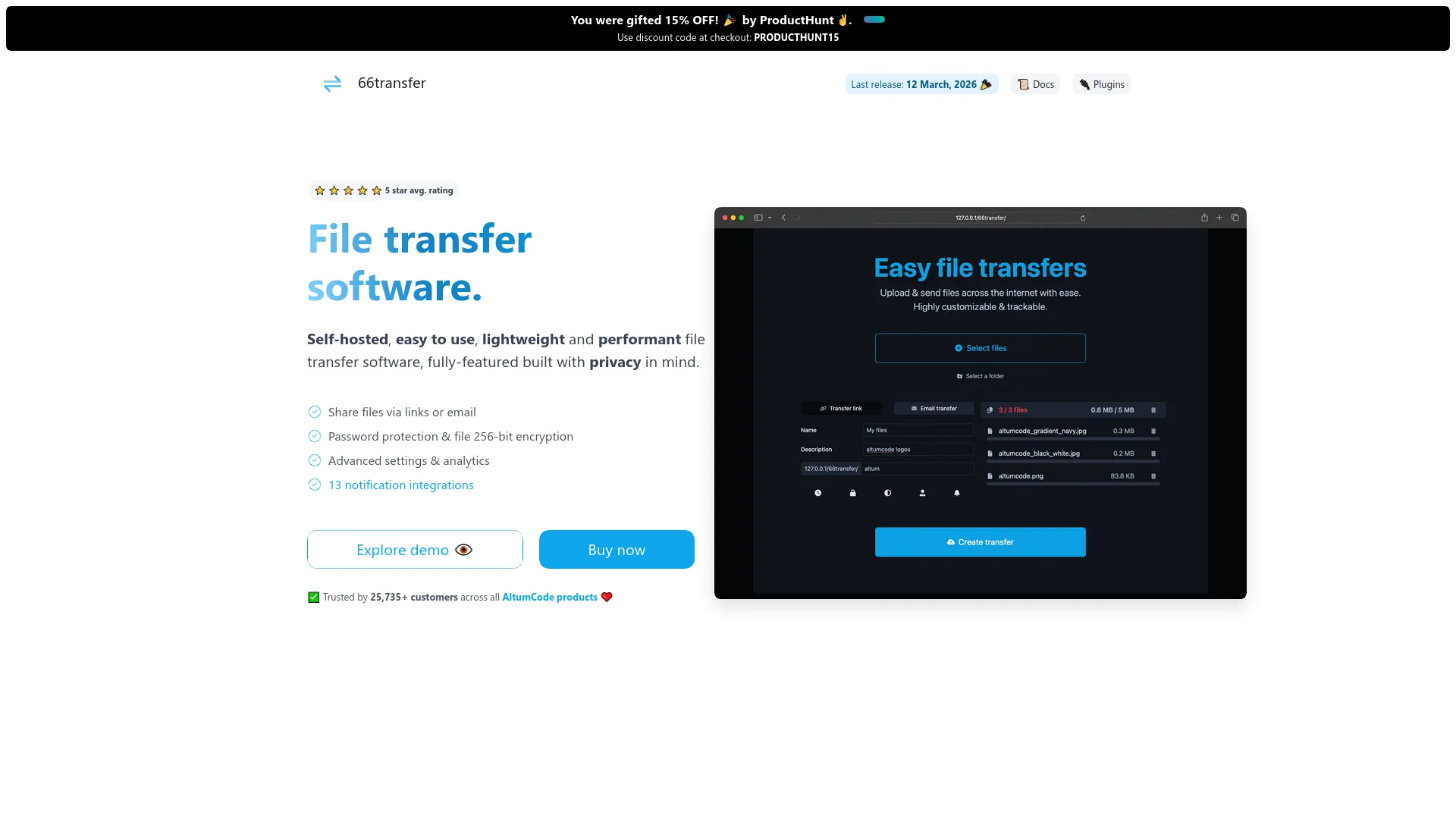 66transfer — preview screenshot