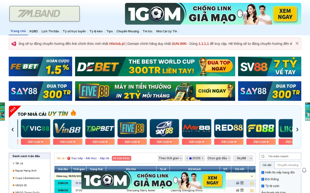 7m.band - Trang Tỷ Lệ Bóng Đá, Dữ Liệu Trực Tuyến 7m — preview screenshot