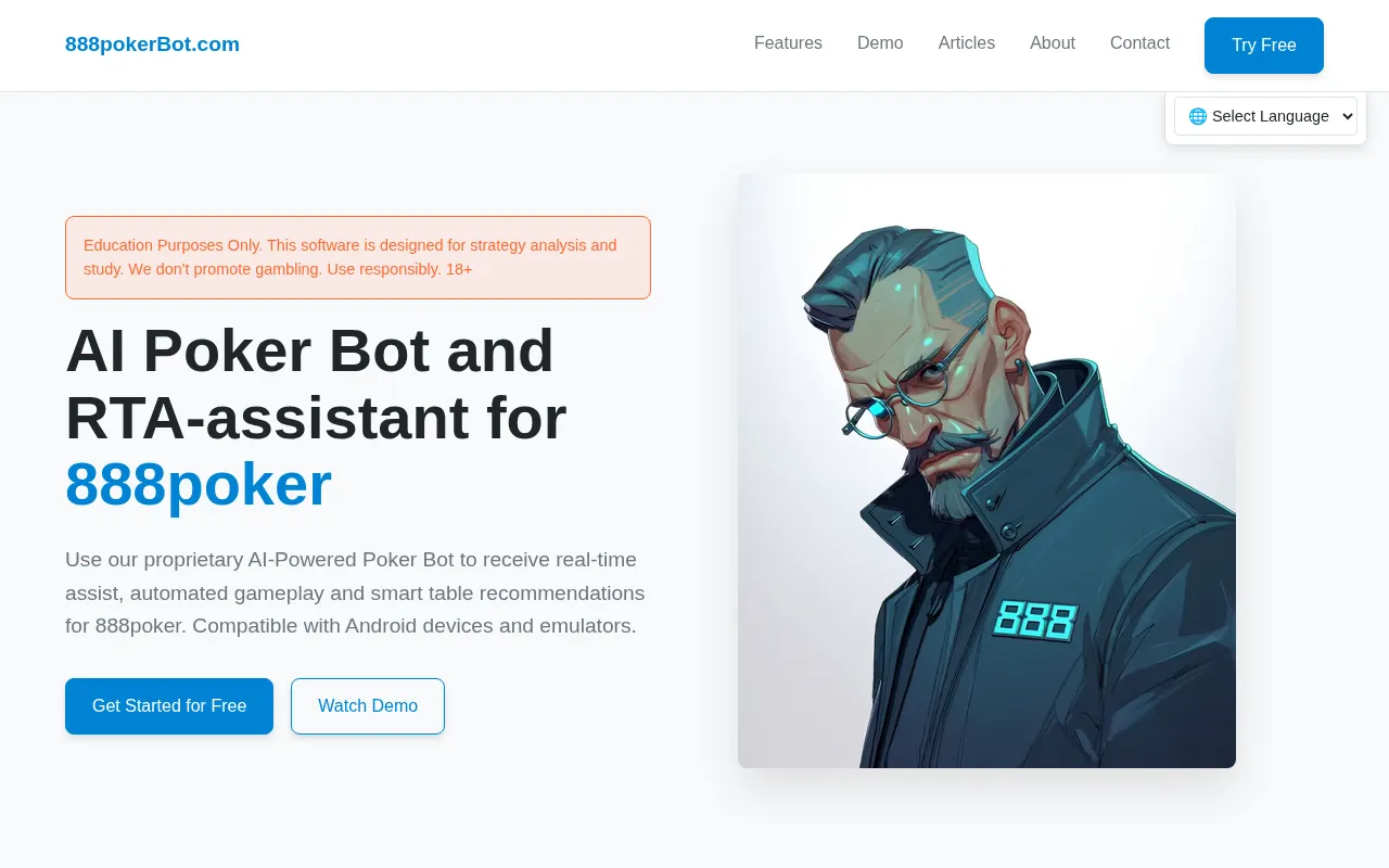 888pokerBot.com — preview screenshot