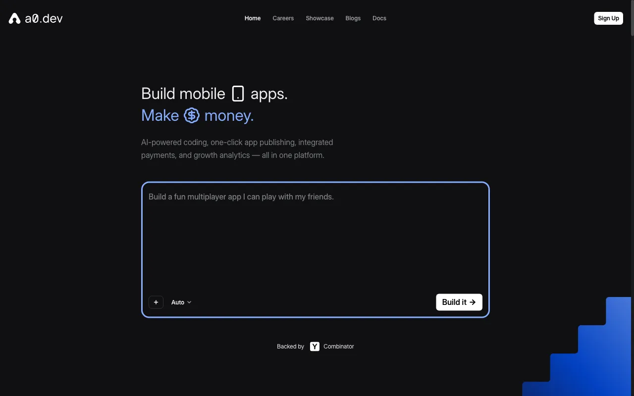 a0.dev — preview screenshot