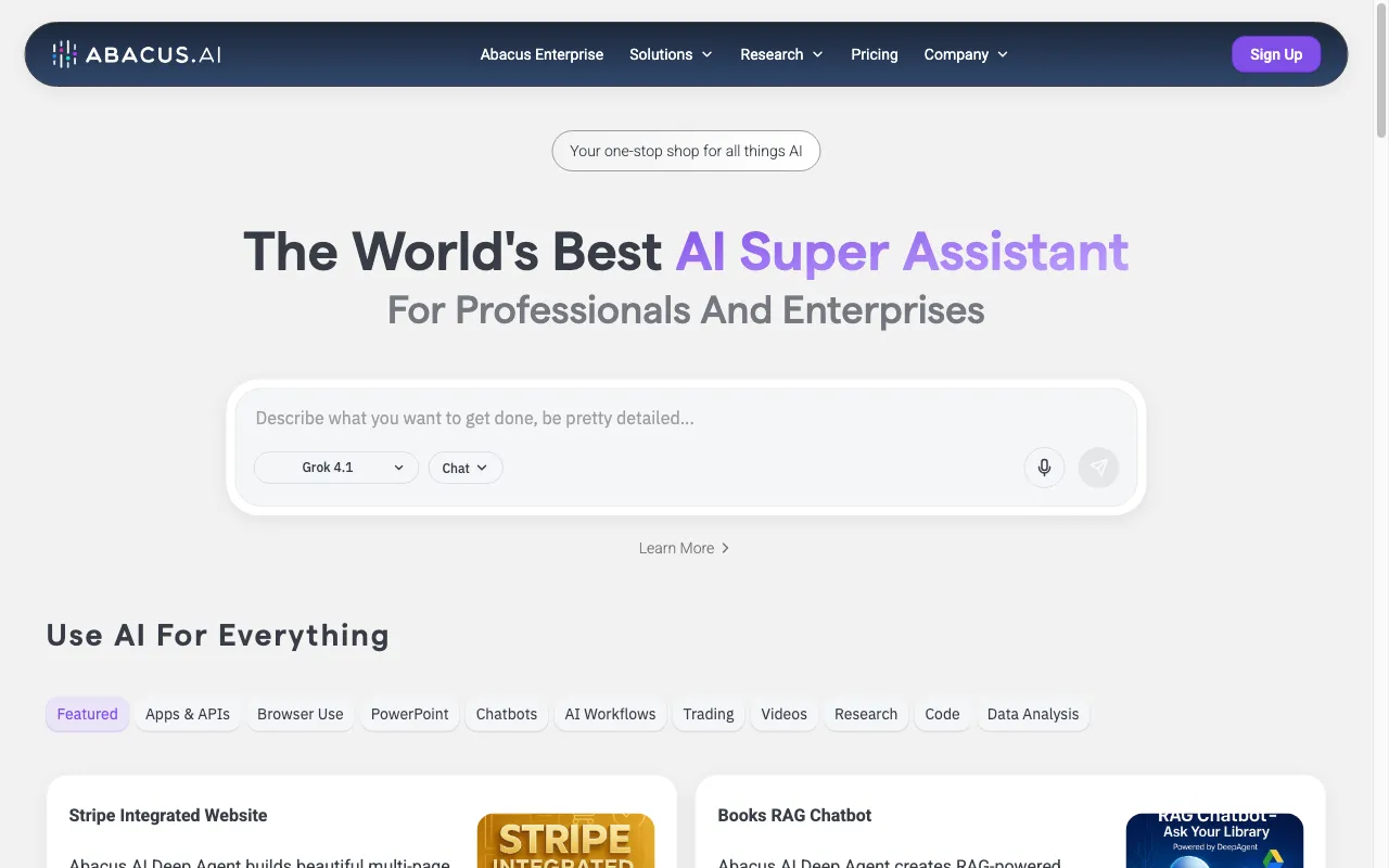 Abacus AI — preview screenshot