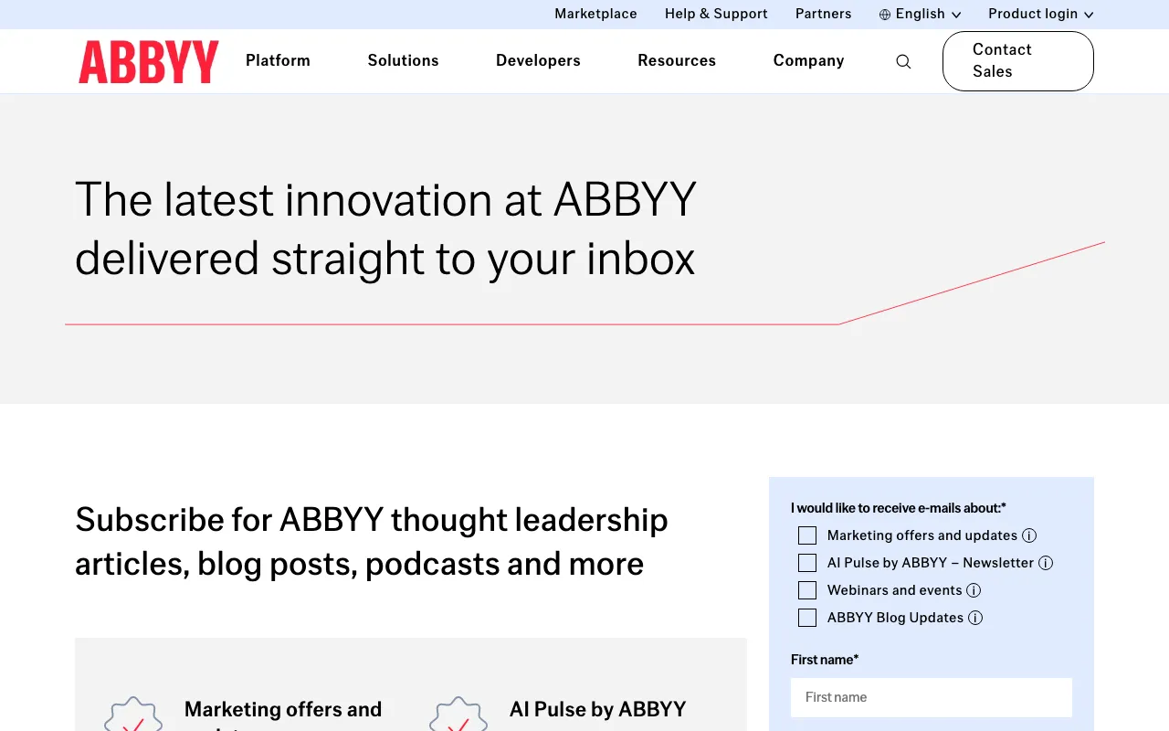 ABBYY — pricing page