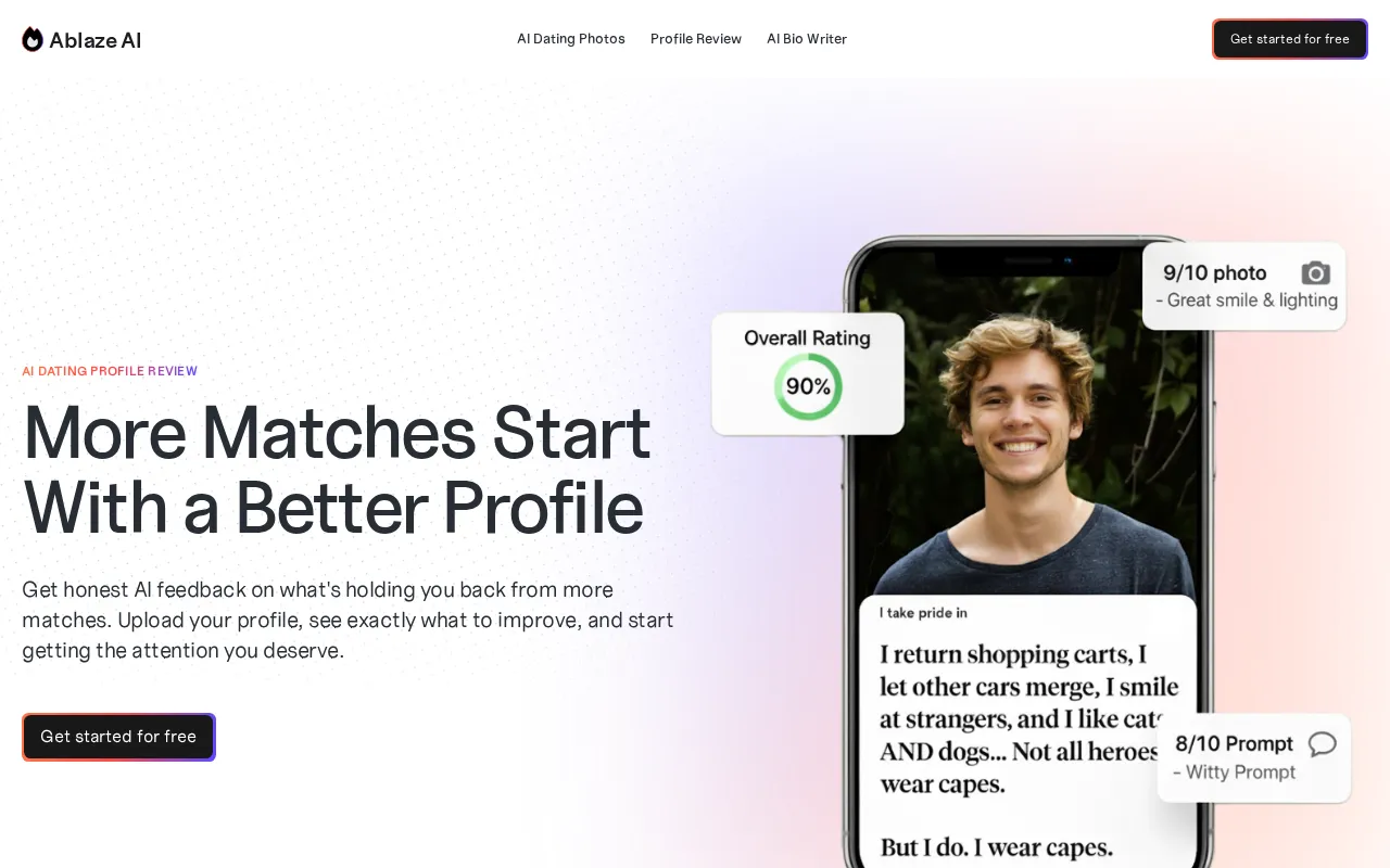 Ablaze AI Dating Profile Review — preview screenshot