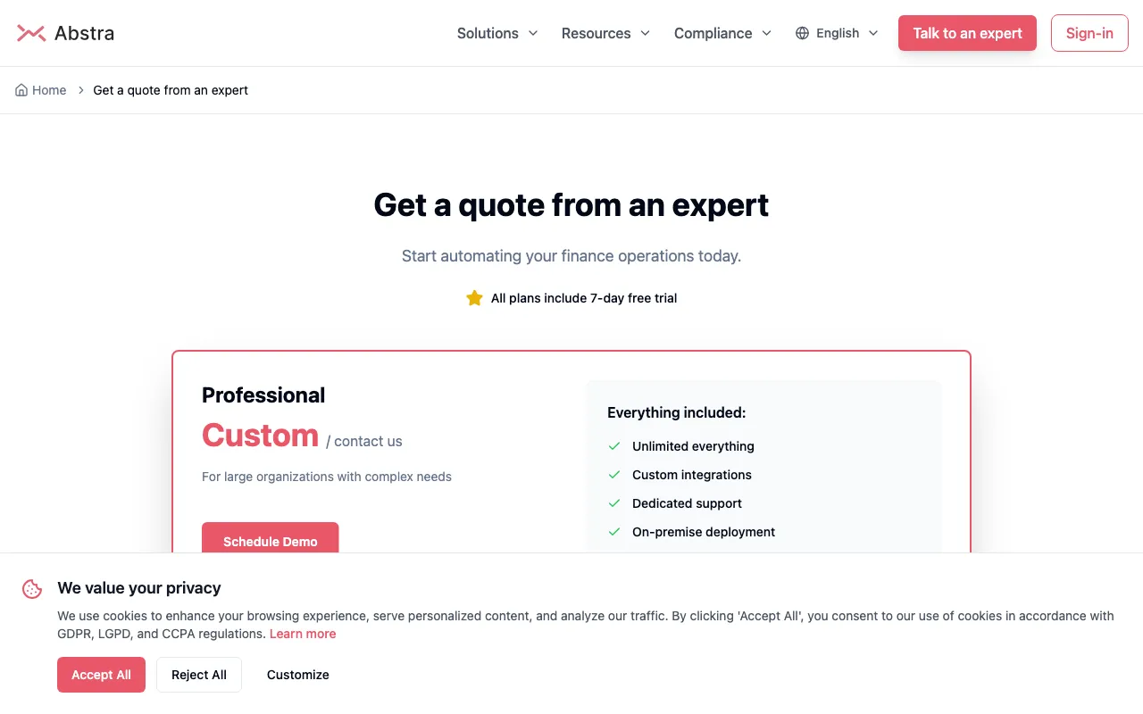Abstra Workflows — pricing page