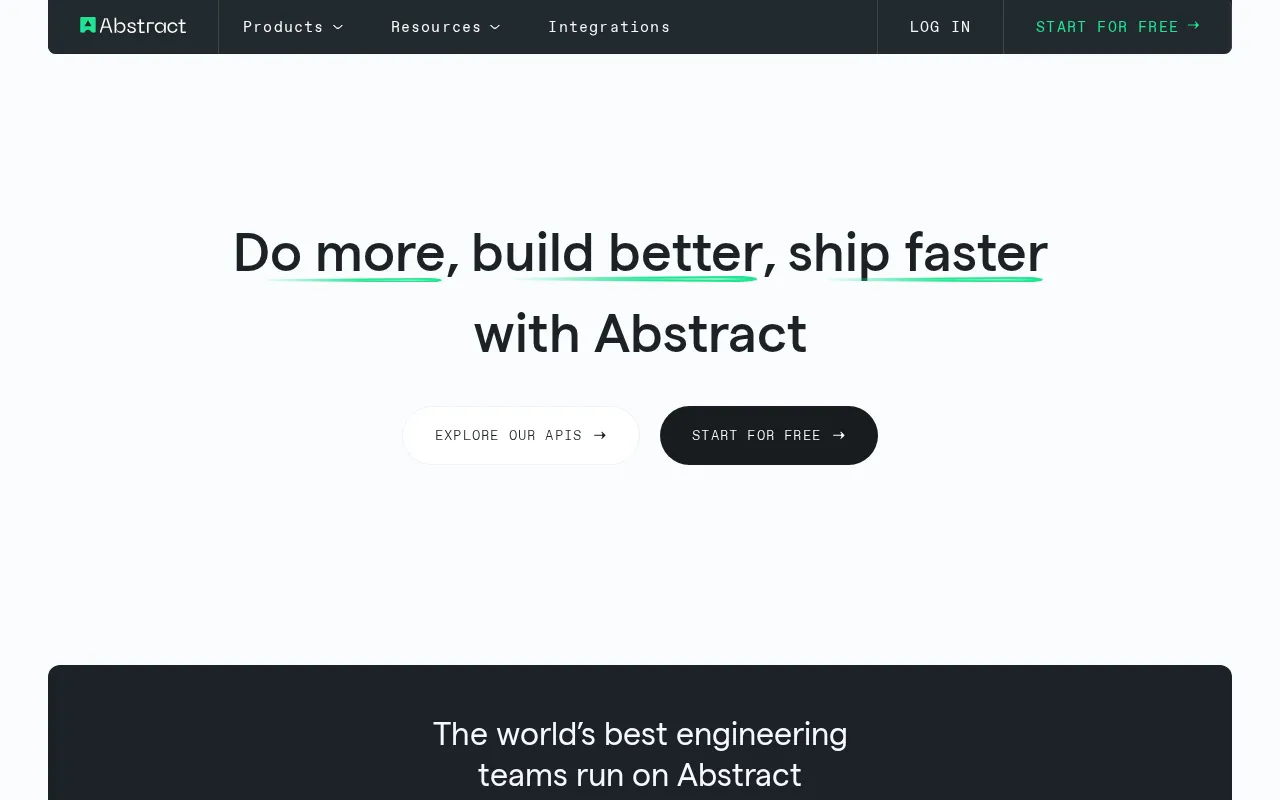 Abstract APIs — preview screenshot