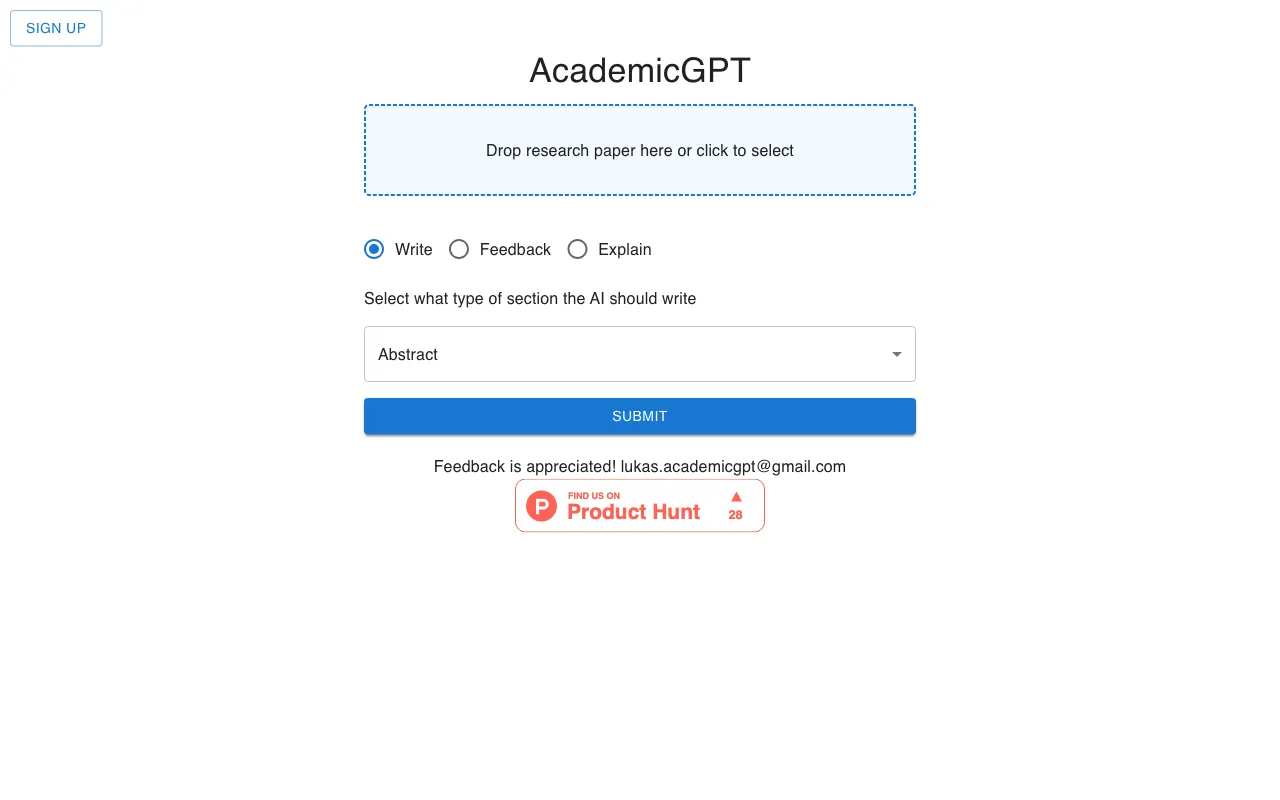 AcademicGPT — preview screenshot
