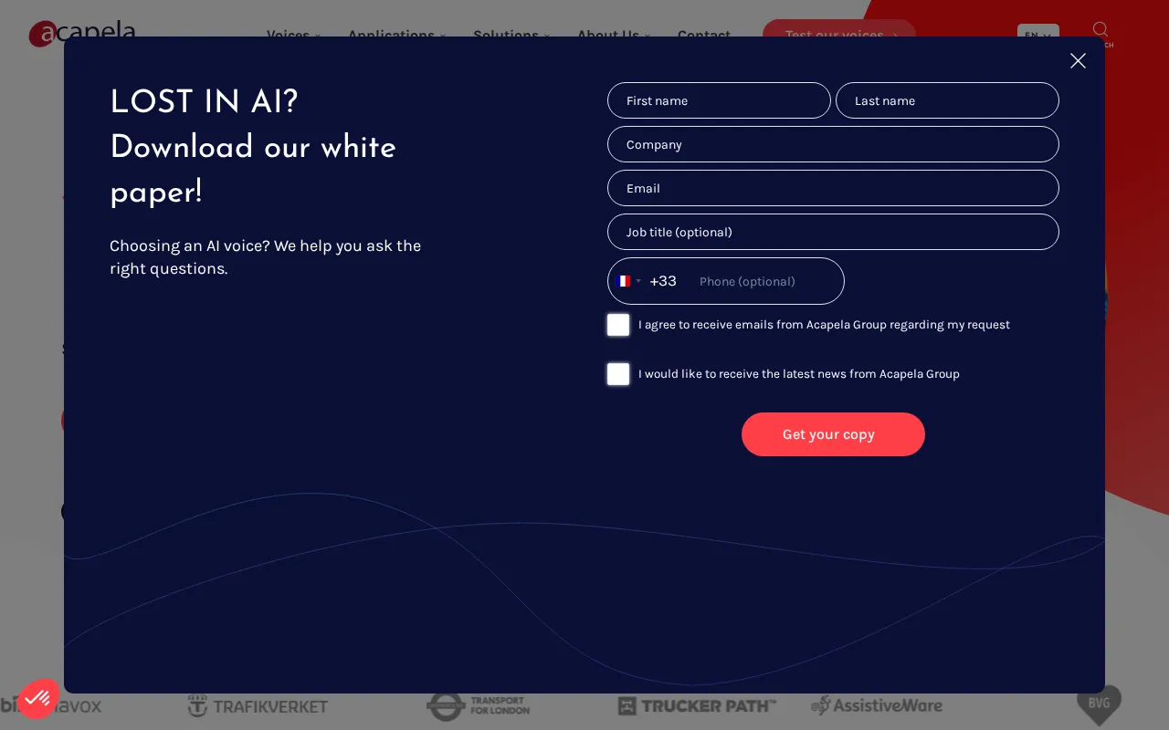 Acapela Group — preview screenshot