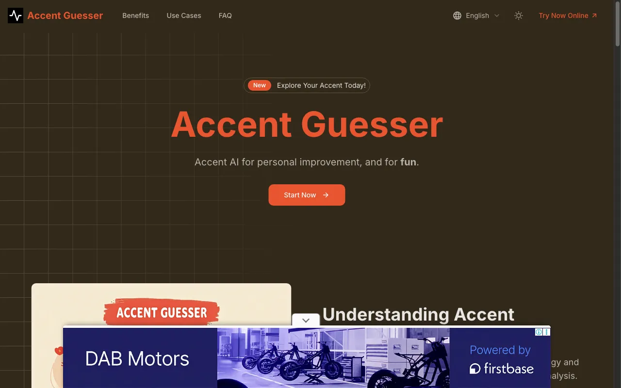 Accent Guesser — preview screenshot