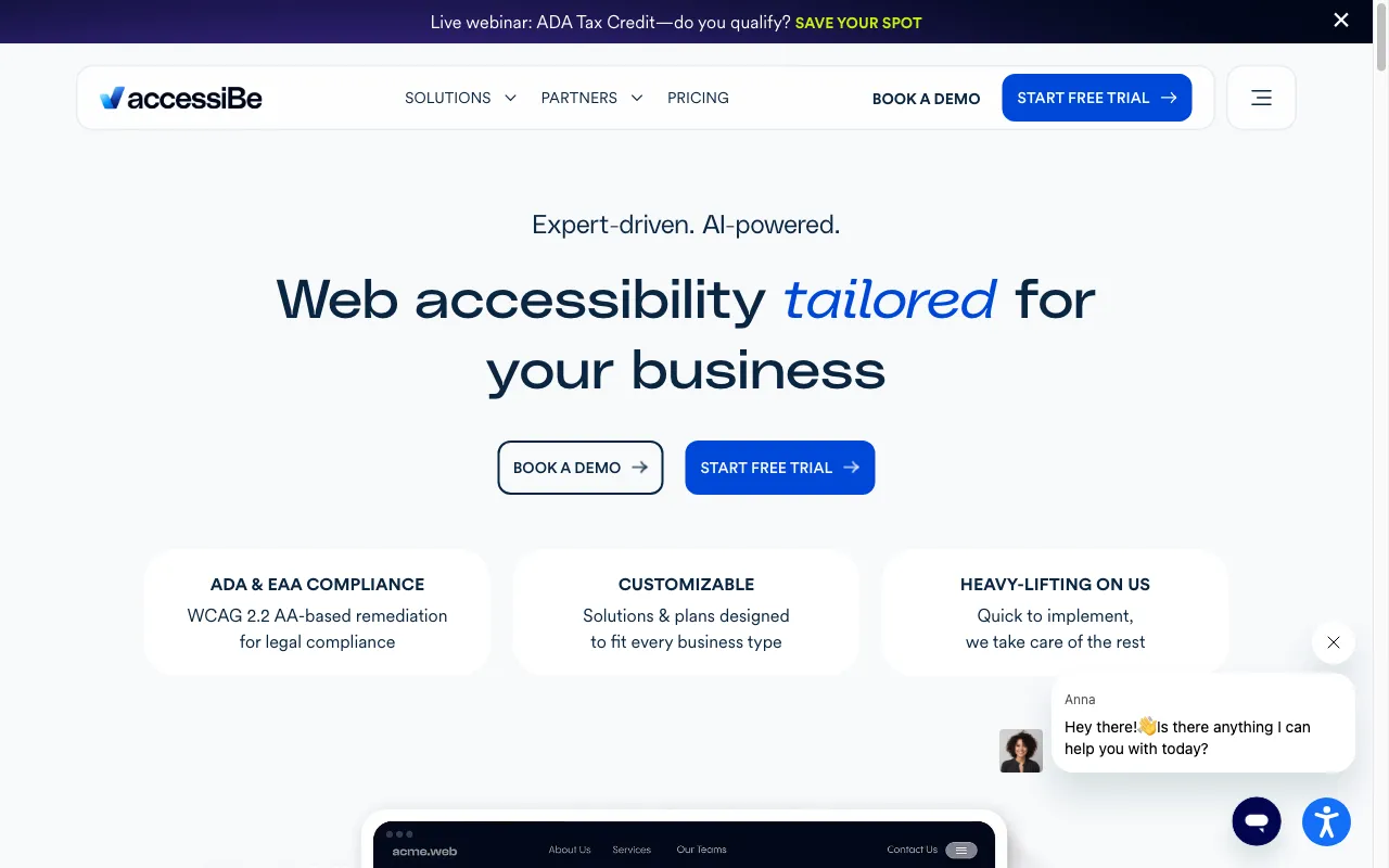accessiBe — preview screenshot