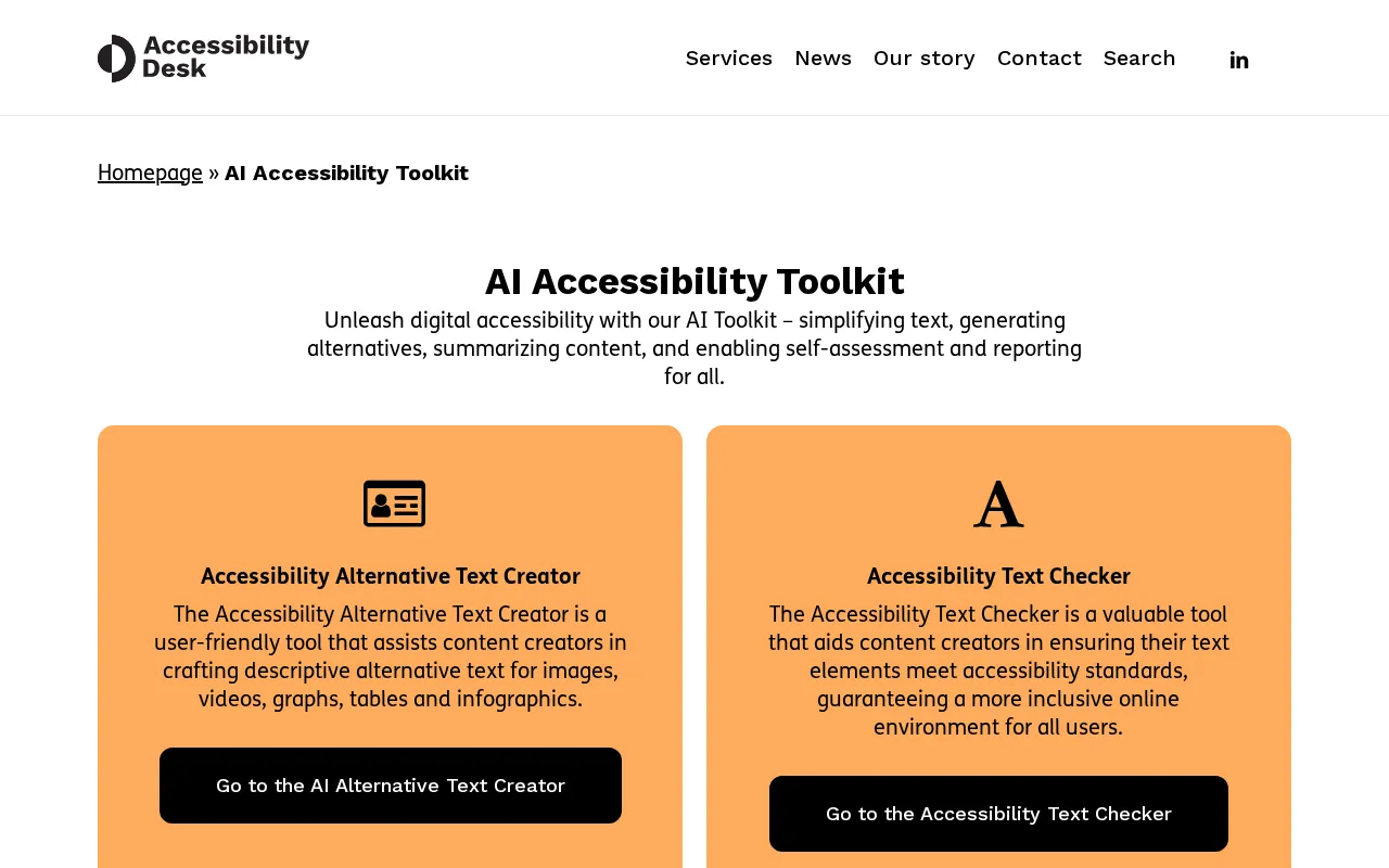 Accessibility Desk — preview screenshot