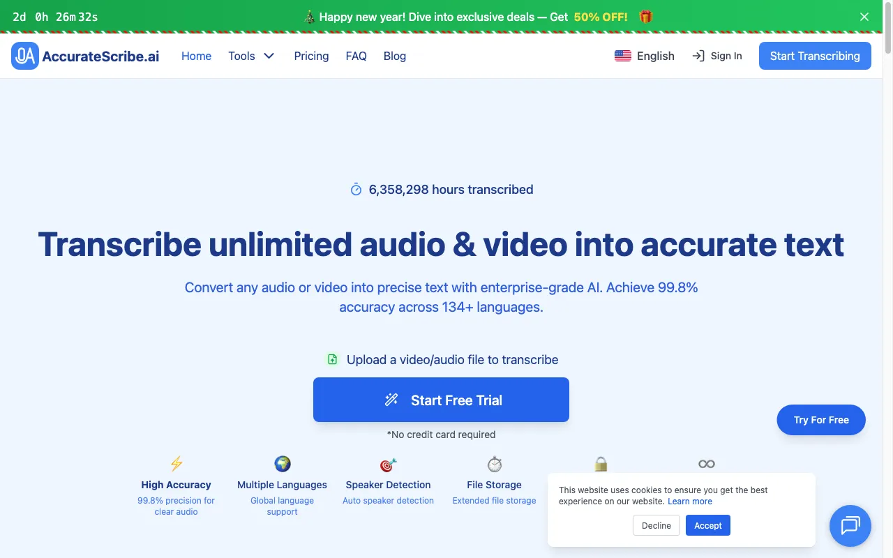 AccurateScribe.ai — preview screenshot