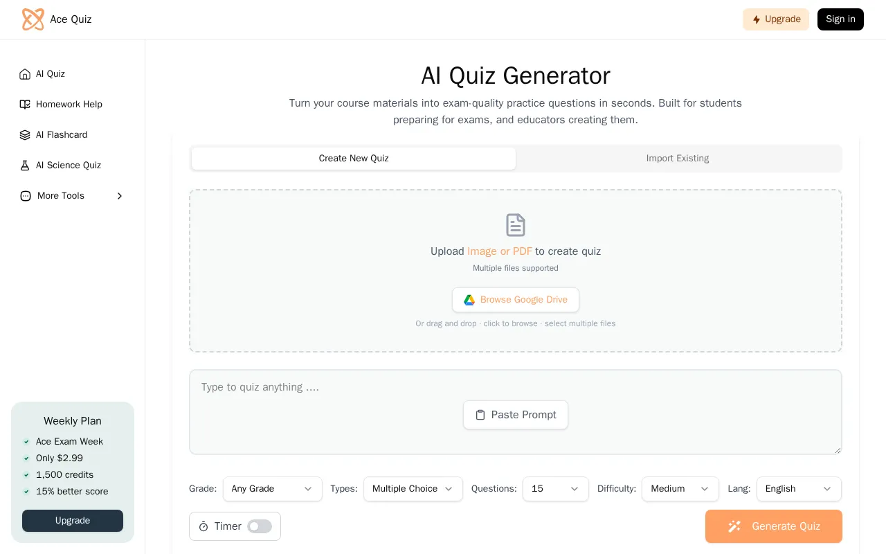 Ace Quiz — preview screenshot