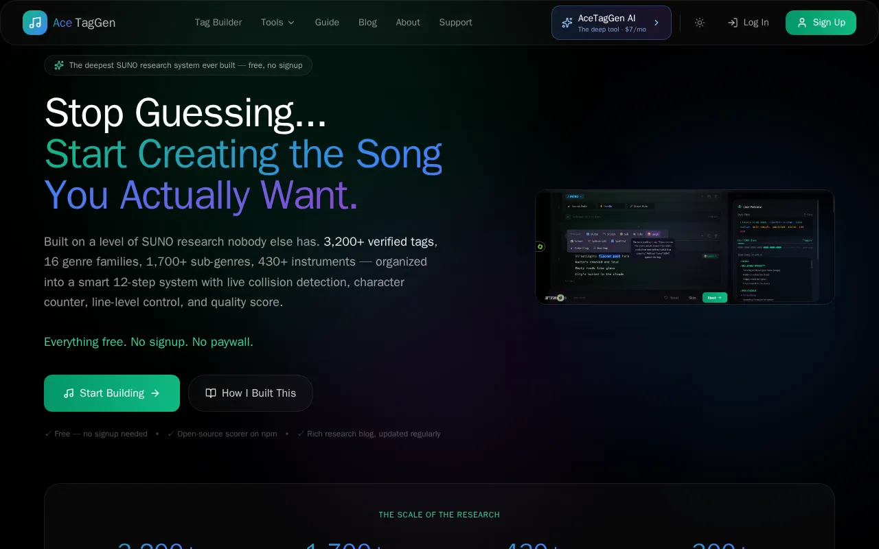 AceTagGen — preview screenshot