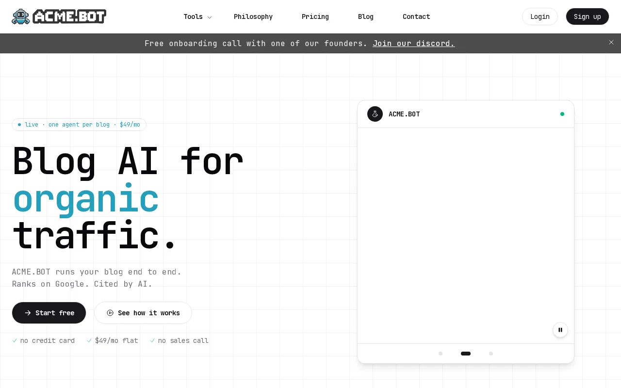 ACME.BOT — preview screenshot