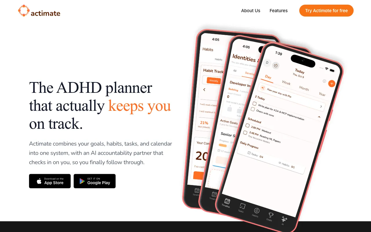 Actimate — preview screenshot