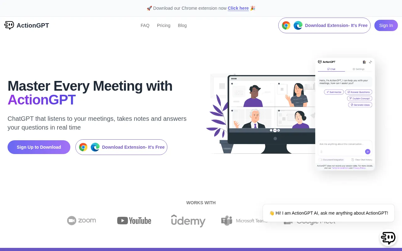 ActionGPT — preview screenshot