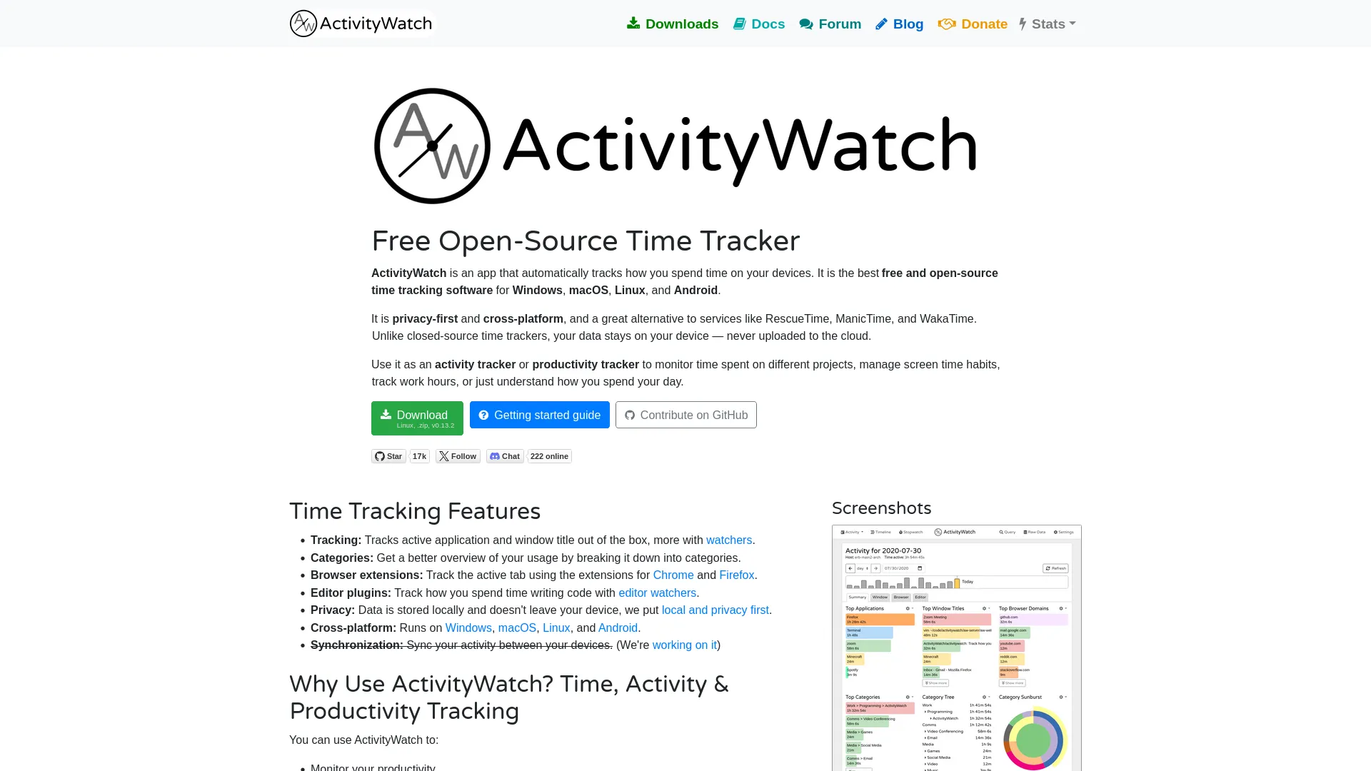 ActivityWatch — preview screenshot