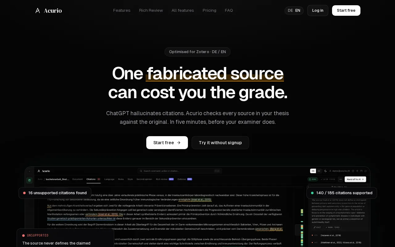 Acurio — preview screenshot