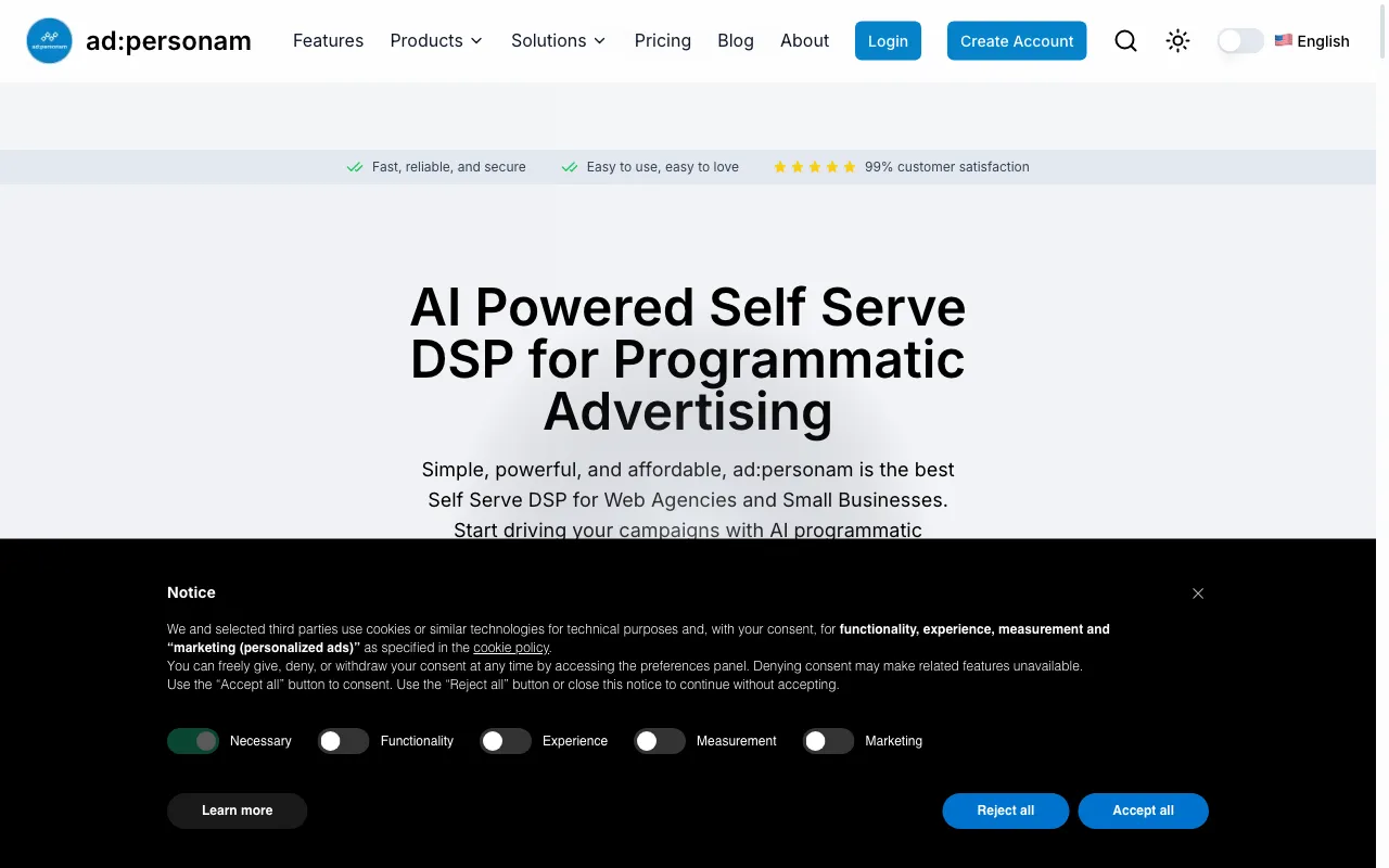ad:personam Self Serve DSP — preview screenshot