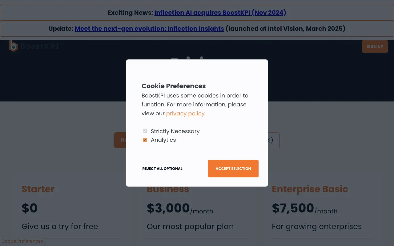 Ada by BoostKPI — pricing page