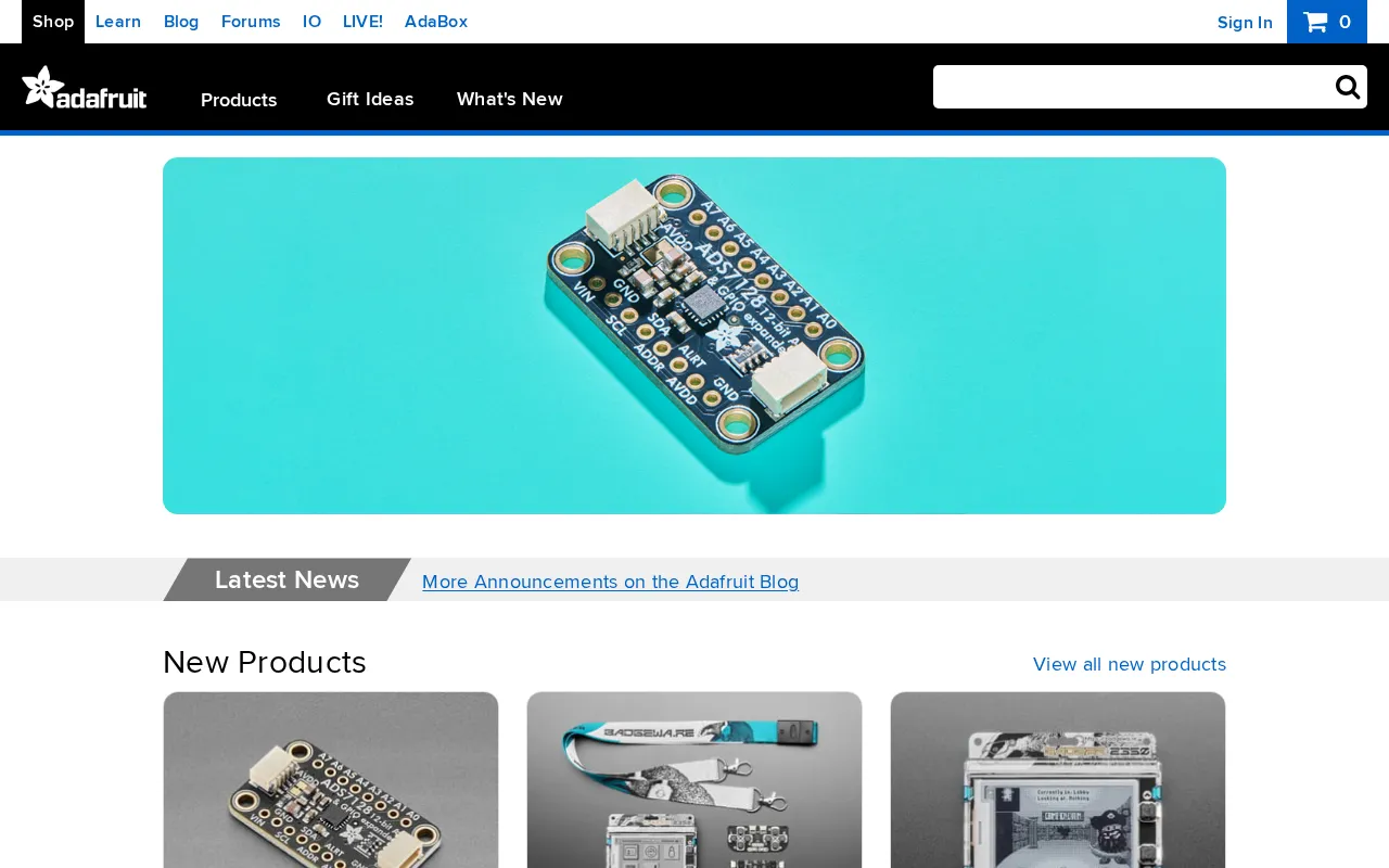 Adafruit — preview screenshot