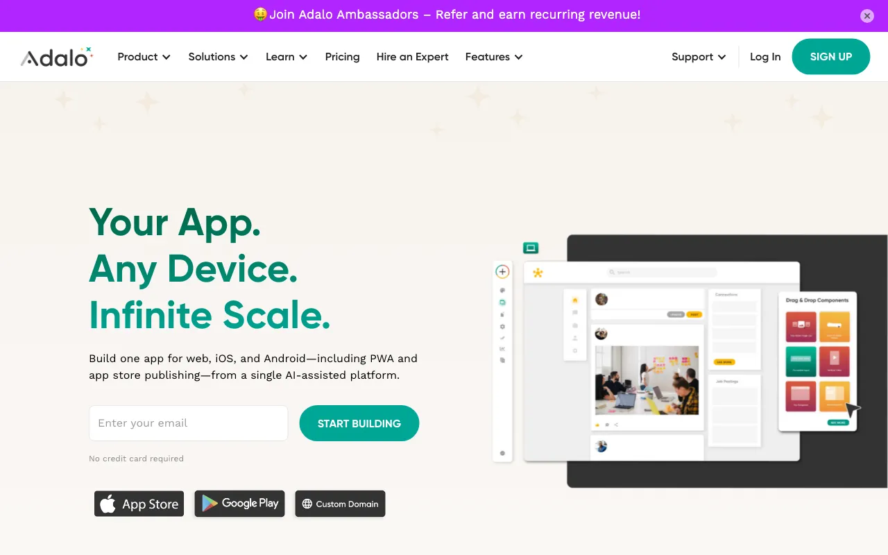 Adalo — preview screenshot
