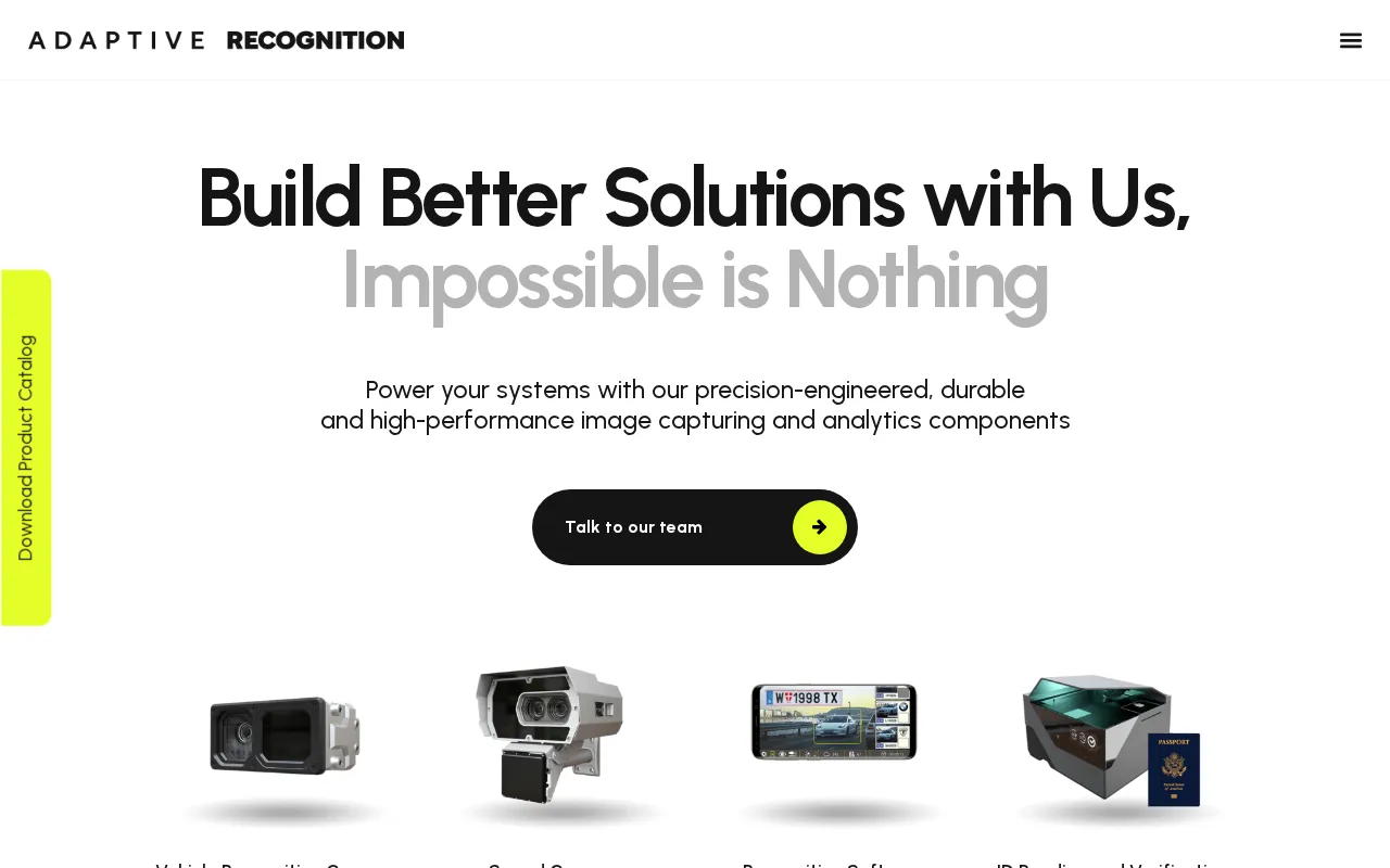 Adaptive Recognition | Image Capturing and Analytics — preview screenshot