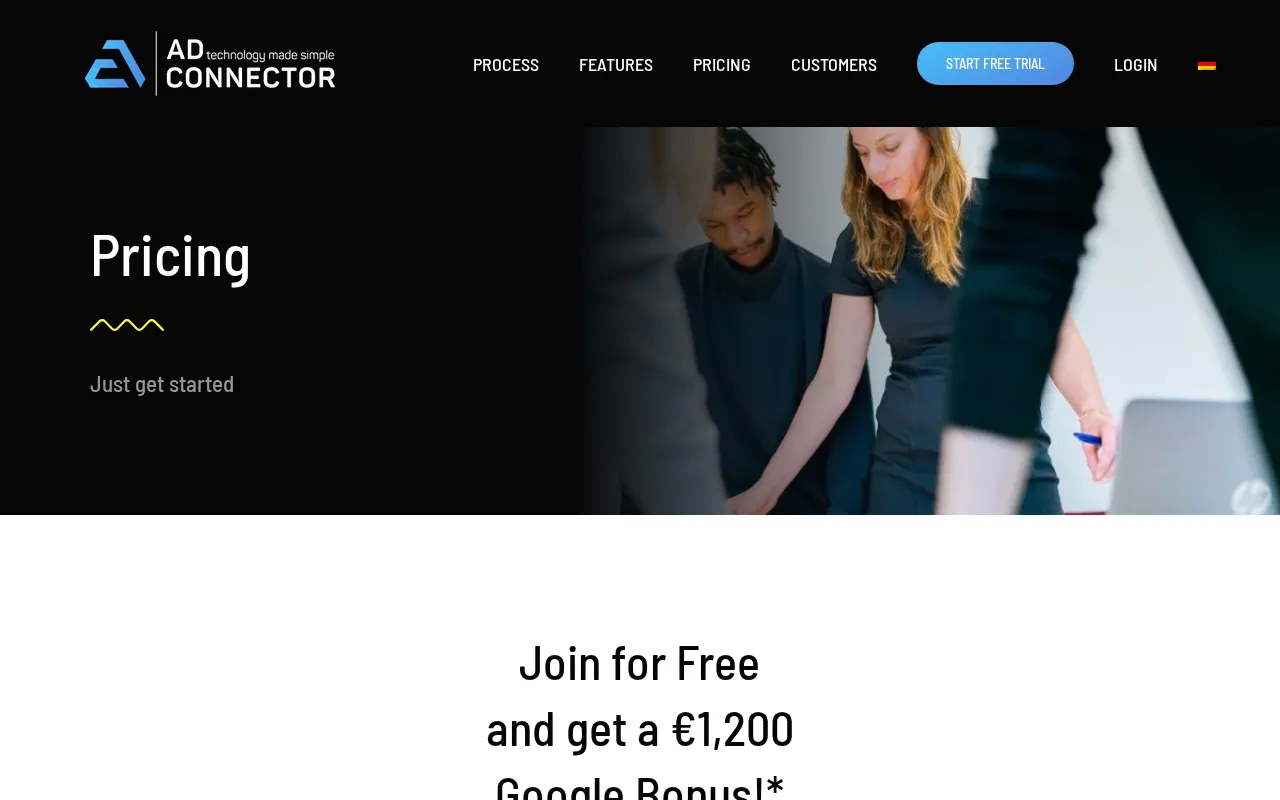 AdConnector — pricing page