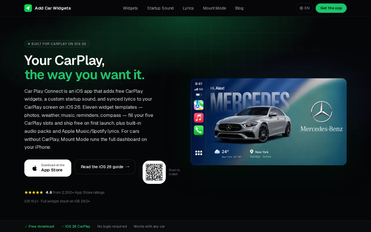 addcarwidgets — preview screenshot