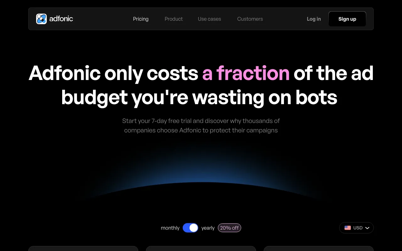 adfonic.com — pricing page