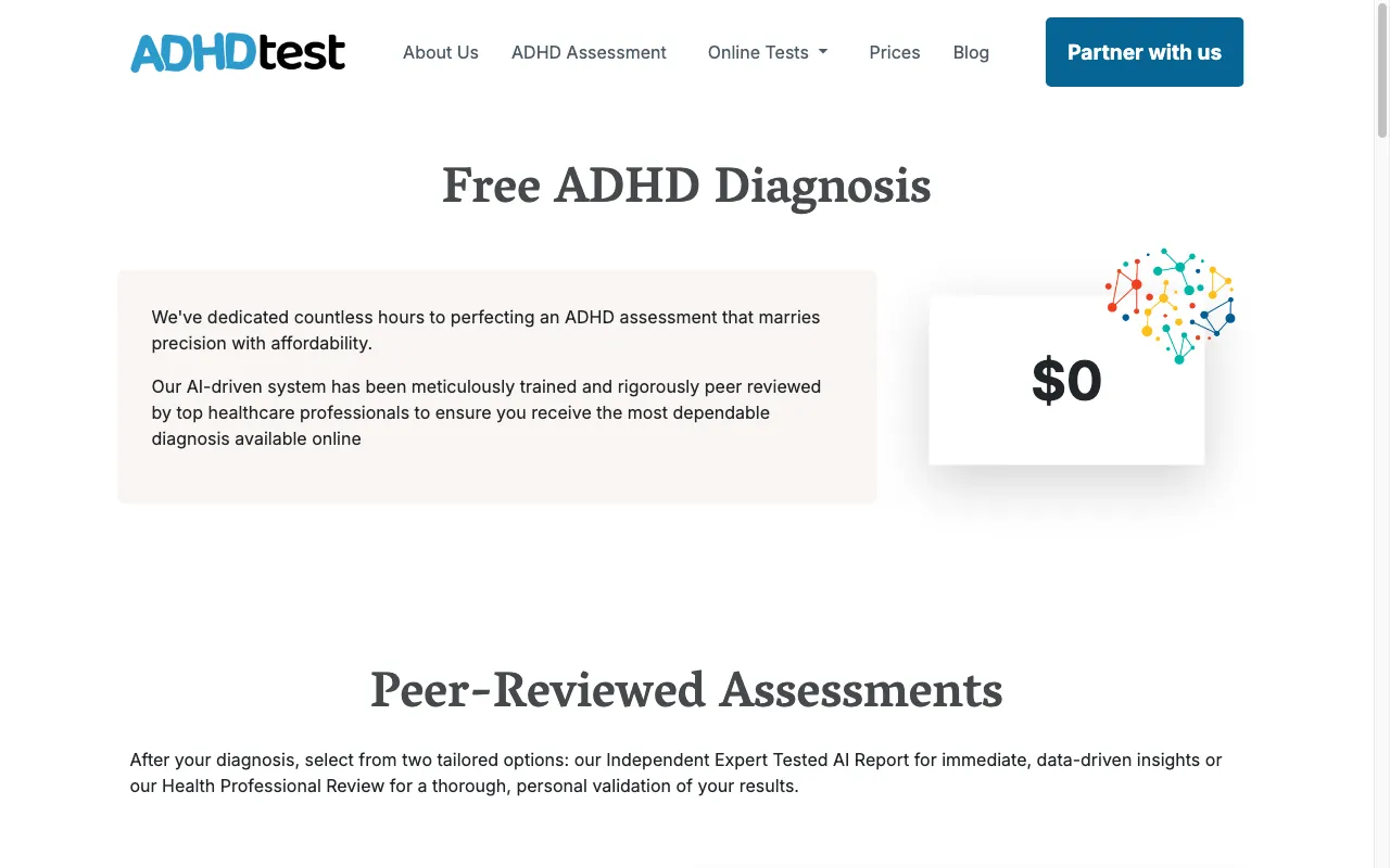 ADHDtest.ai — pricing page