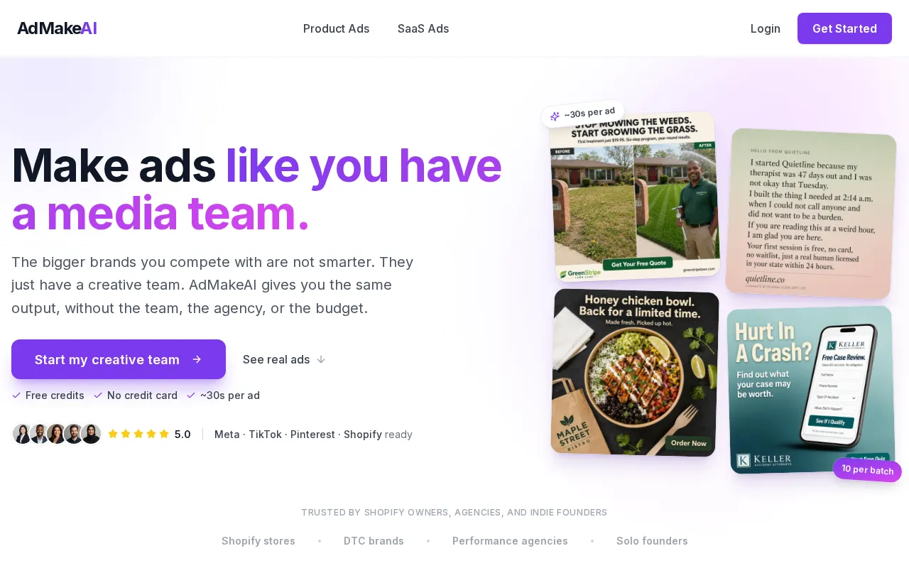 AdMakeAI — preview screenshot
