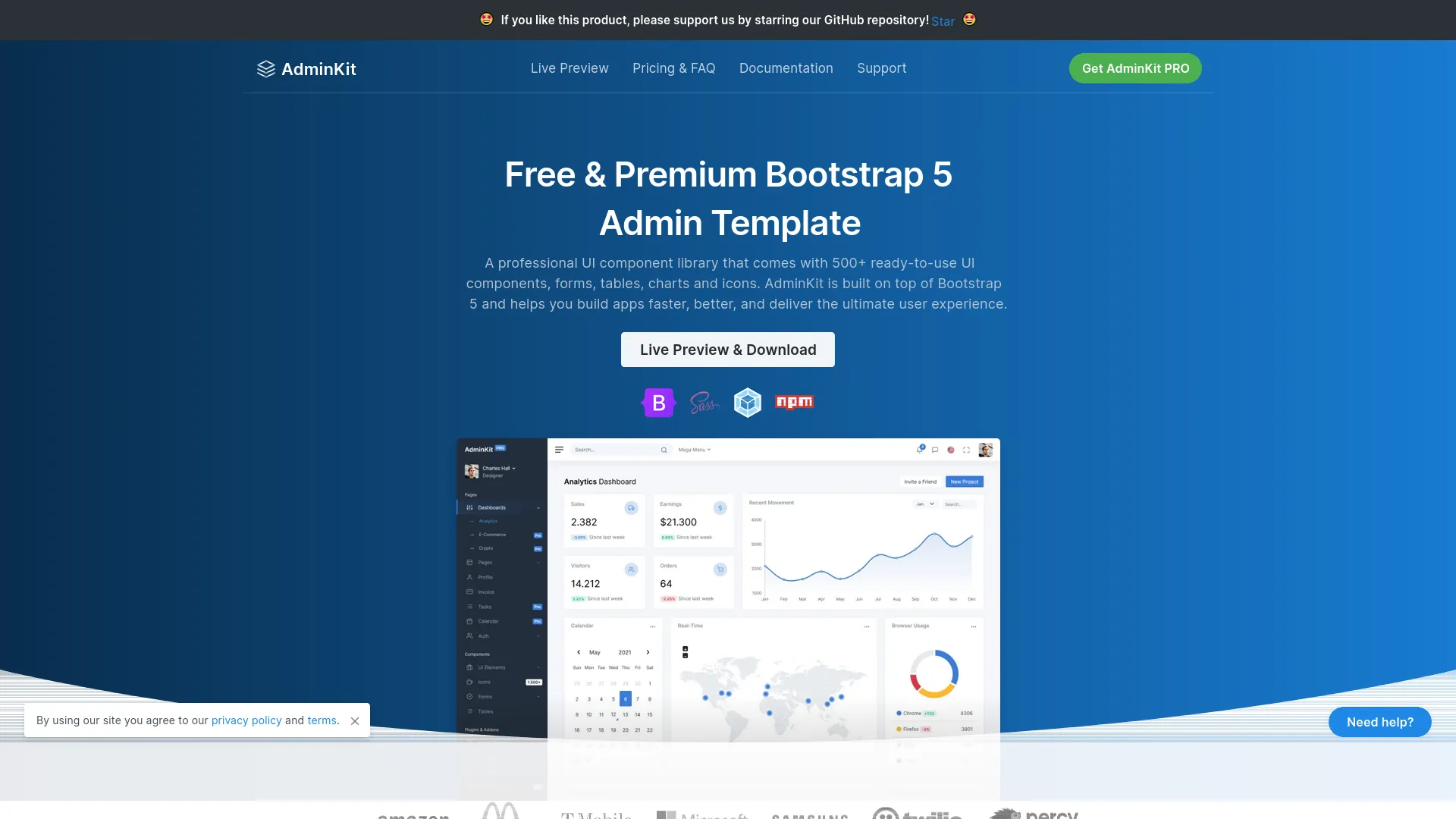 AdminKit — preview screenshot