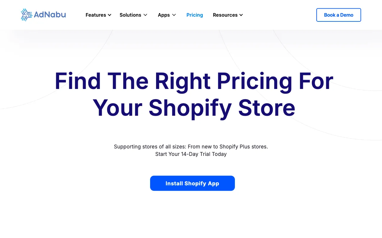 AdNabu 2.0 — pricing page